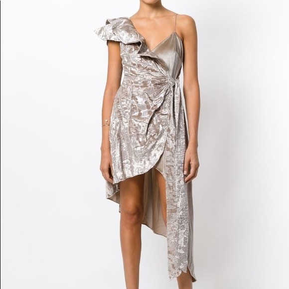 NEW Self-Portrait Devore velvet wrap dress - Picture 2 of 6